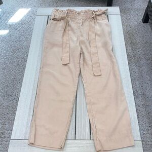 ZARA - Tan Elastic Waist Trouser Pants , Size Medium